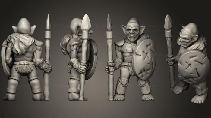 Figurines simple (Goblin Warrior, STKPR_0572) 3D models for cnc